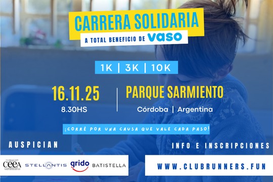 CARRERA SOLIDARIA VASO
