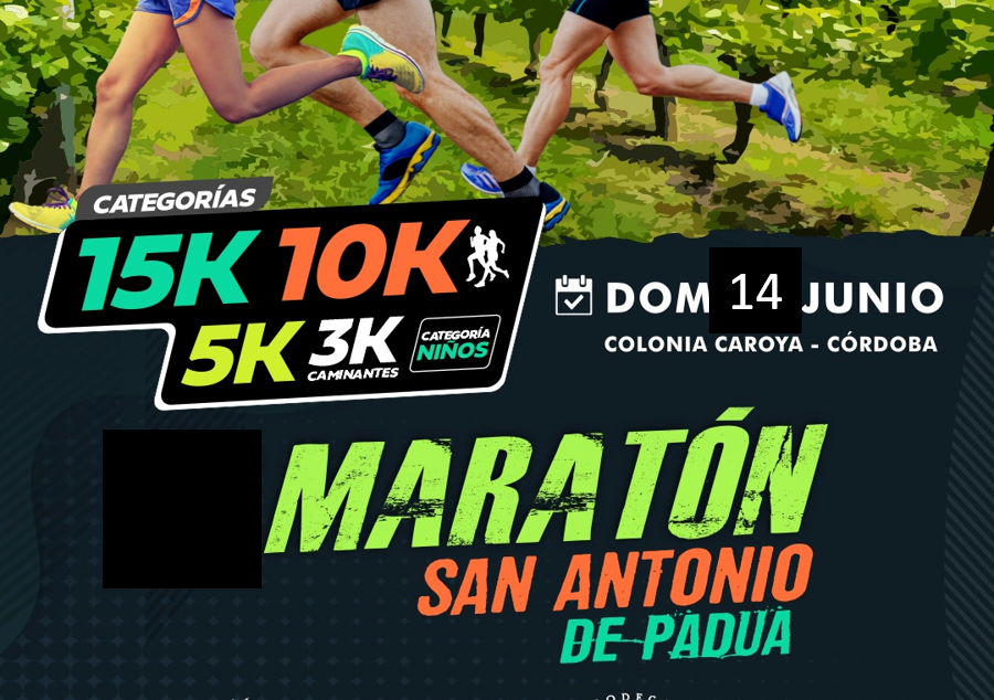 MARATON SAN ANTONIO DE PADUA, COLONIA CAROYA.