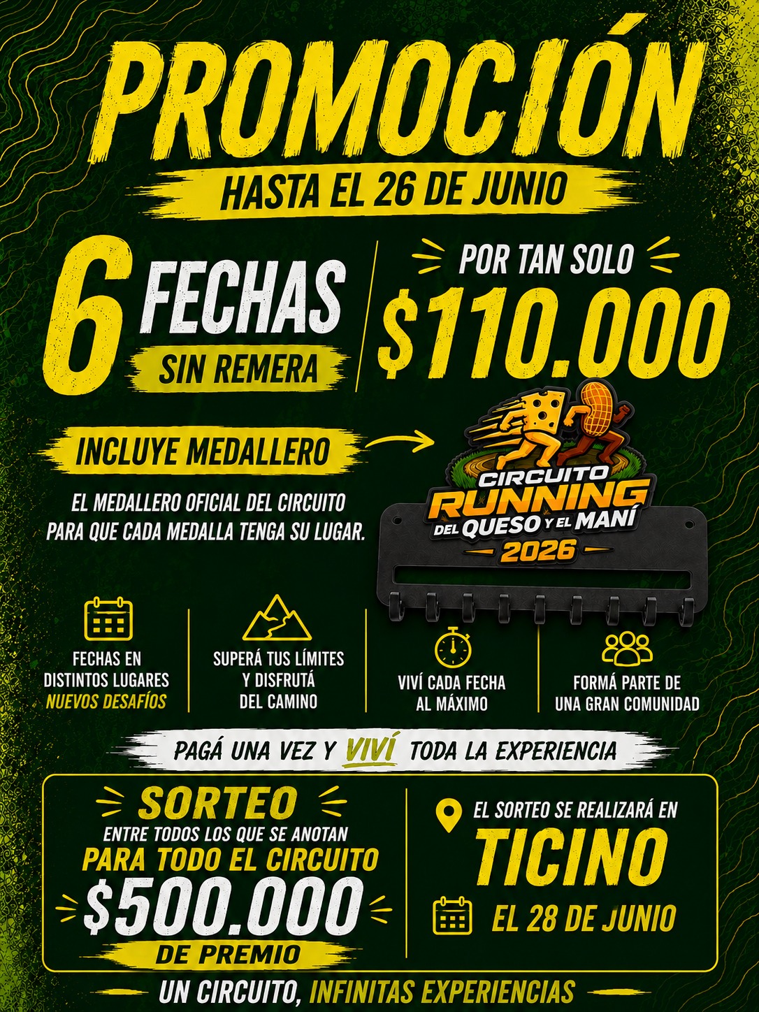 PROMOCION 6 FECHAS CIRCUITO RUNNING DEL QUESO Y EL MANI